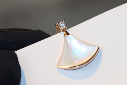 [Eterna Jewels]DREAM NECKLACE WHITE MOP PINK GOLD 1 DIAMOND