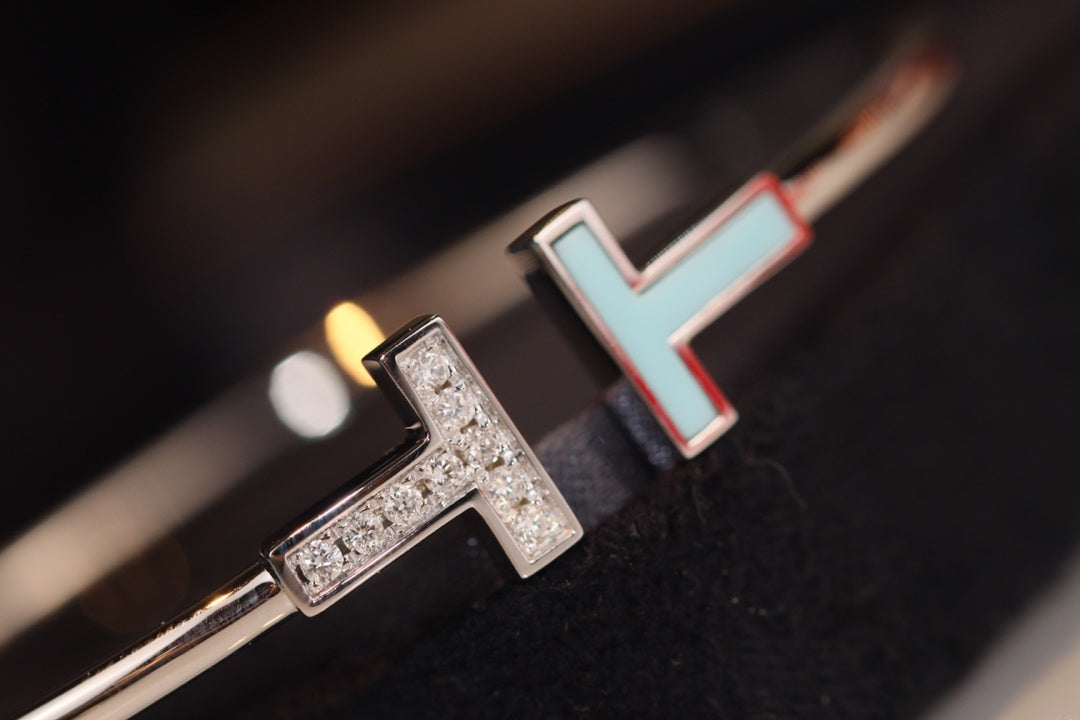 [Eterna Jewels]T BRACELET 1.8MM TURQUOISE DIAMOND PINK GOLD