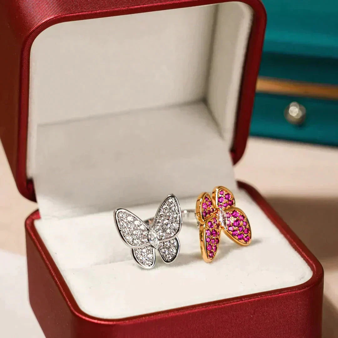 [Eterna Jewels]TWIN BUTTERFLY DIAMOND RING