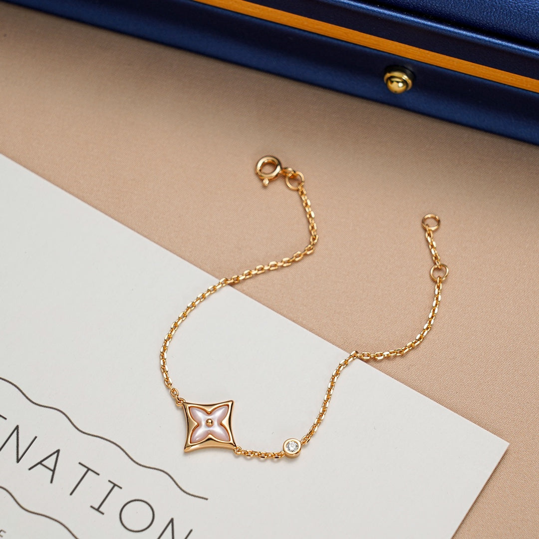 [Eterna Jewels]STAR 1 DIAMOND PINK GOLD BRACELET