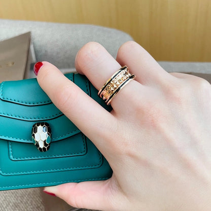 [Eterna Jewels]ZERO 1 PINK GOLD BLACK CERAMIC RING