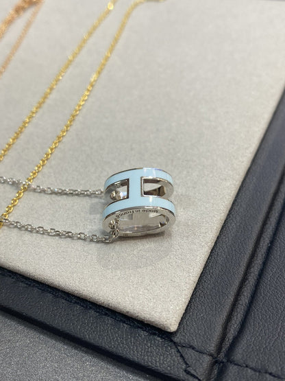 [Eterna Jewels]POP H LIGHT BLUE NECKLACE