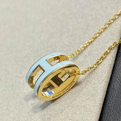 [Eterna Jewels]POP H LIGHT BLUE NECKLACE