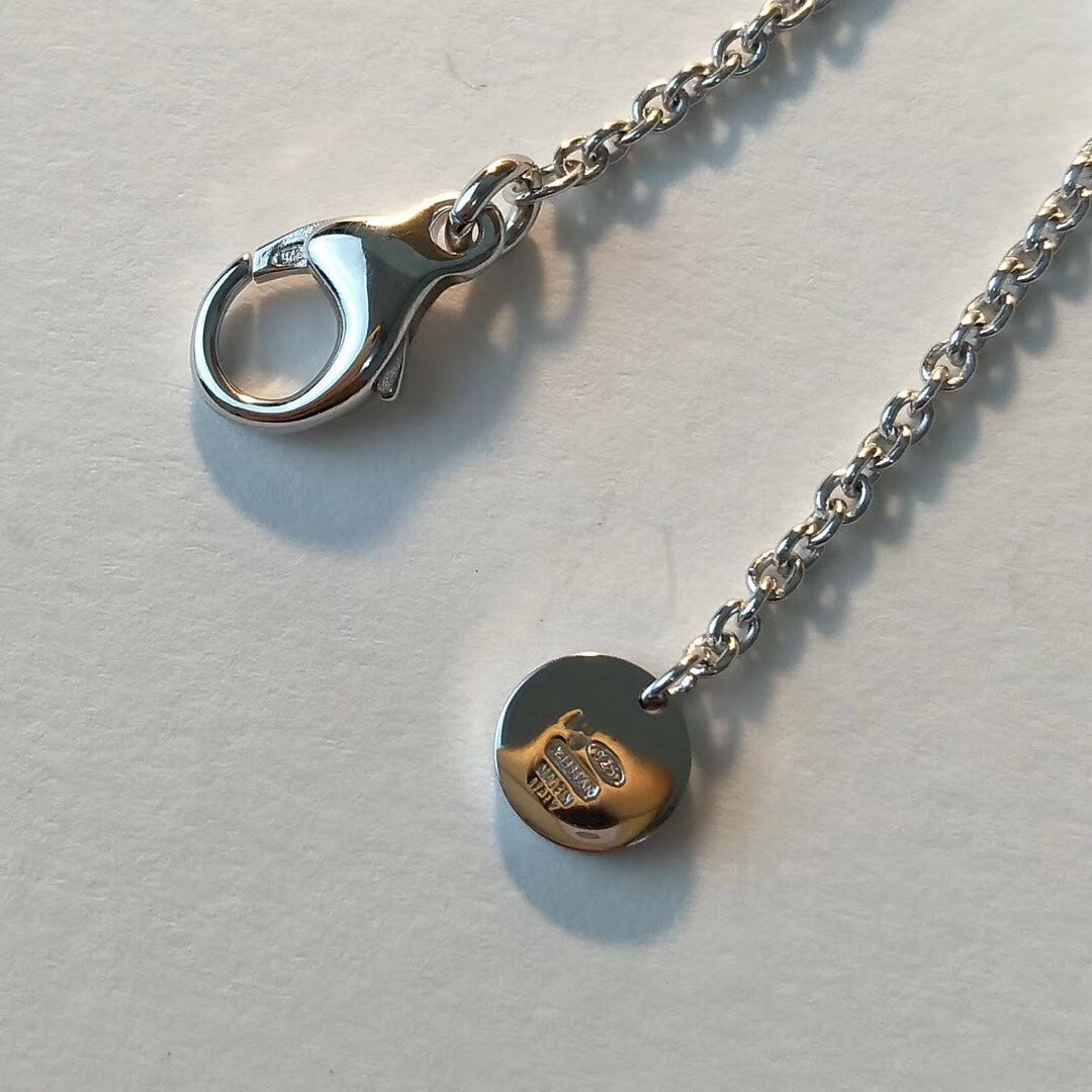 [Eterna Jewels]ZERO 1 BLACK CERAMIC SILVER NECKLACE