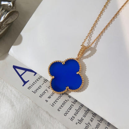 [Eterna Jewels]CLOVER 25MM NECKLACE TURQUOISE ROSE GOLD