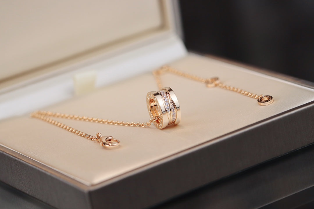 [Eterna Jewels]ZERO 1 PINK GOLD DIAMOND NECKLACE