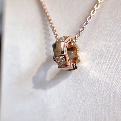 [Eterna Jewels]SERPENTI PEDANT DIAMOND PINK GOLD NECKLACE