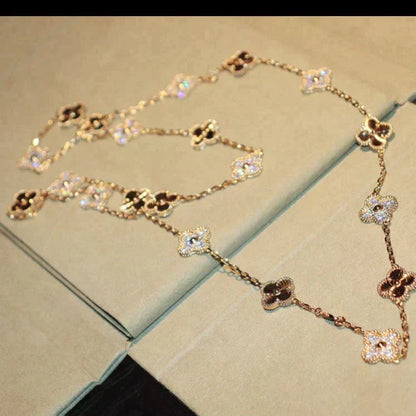 [Eterna Jewels]CLOVER 20 MOTIFS LASER DIAMOND NECKLACE