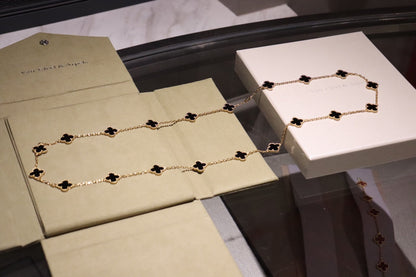 [Eterna Jewels]CLOVER 20 MOTIFS ONYX ROSE GOLD