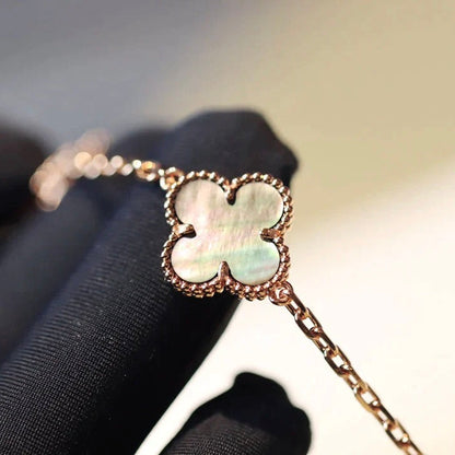 [Eterna Jewels]CLOVER 20 MOTIFS DARK MOP DIAMOND  NECKLACE