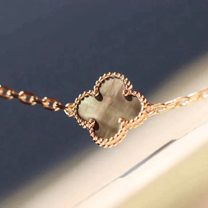 [Eterna Jewels]CLOVER 20 MOTIFS DARK MOP DIAMOND  NECKLACE