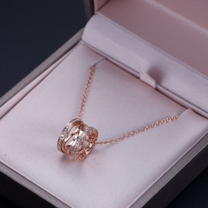 [Eterna Jewels]ZERO 1 PINK GOLD DIAMOND OPEN NECKLACE