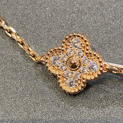 [Eterna  Jewelry] CLOVER 5 MOTIF FULL DIAMOND BRACELET COLLECTION