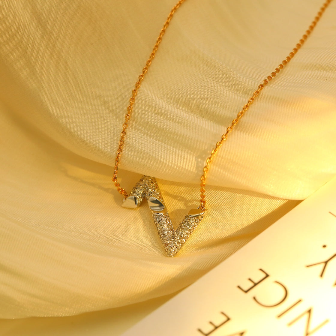 [Eterna Jewels]VOLT SILVER DIAMOND PEDANT NECKLACE