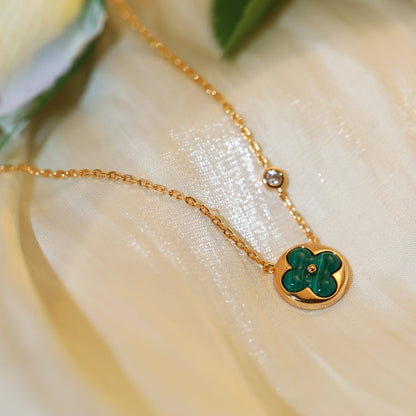 [Eterna Jewels]SUN PEDANT PINK GOLD 1 DIAMOND NECKLACE