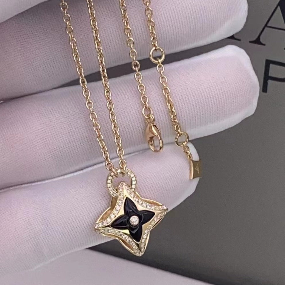 [Eterna Jewels]STAR PEDANT PINK GOLD DIAMOND NECKLACE