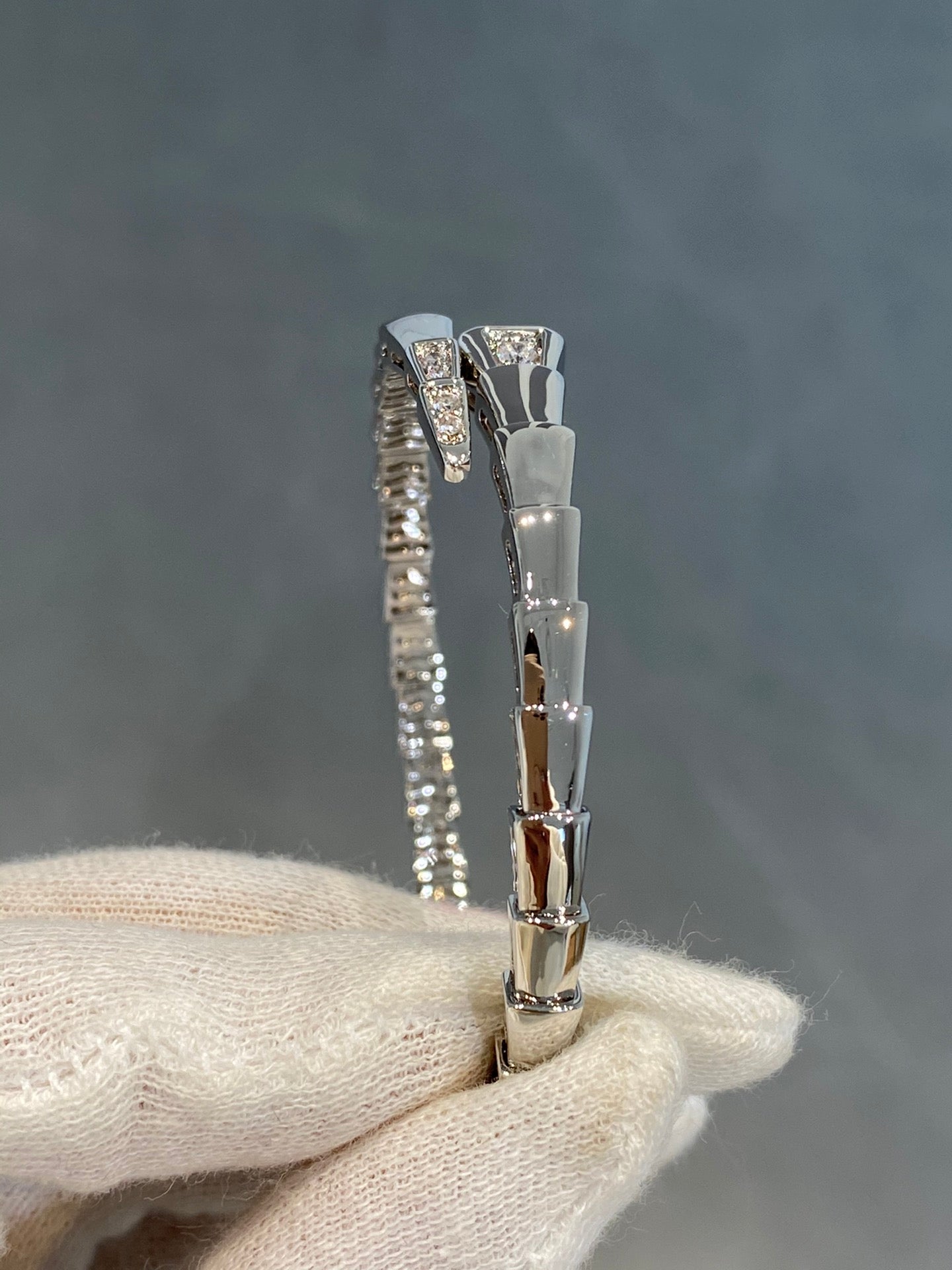 [Eterna Jewels]SERPENTI BRACELET DIAMONDS SILVER