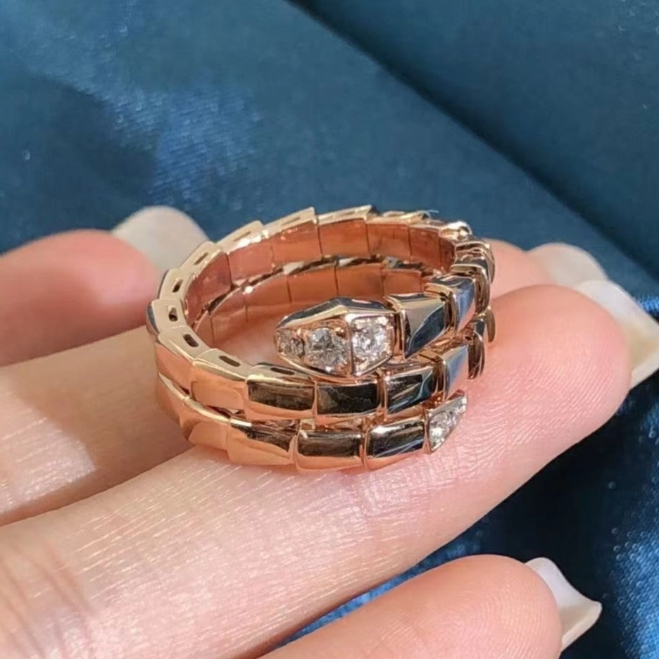 [Eterna Jewels]SERPENTS DOUBLE ROW DIAMOND RING