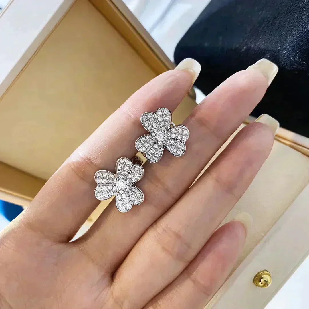 [Eterna Jewels]CLOVER COMOS DIAMOND EARRINGS SILVER