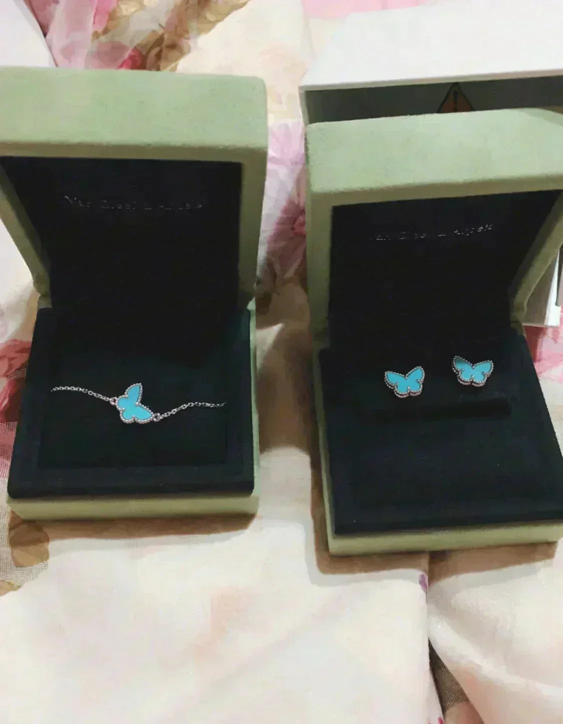 [Eterna Jewels]BUTTERFLY TURQUOISE EARRINGS SILVER