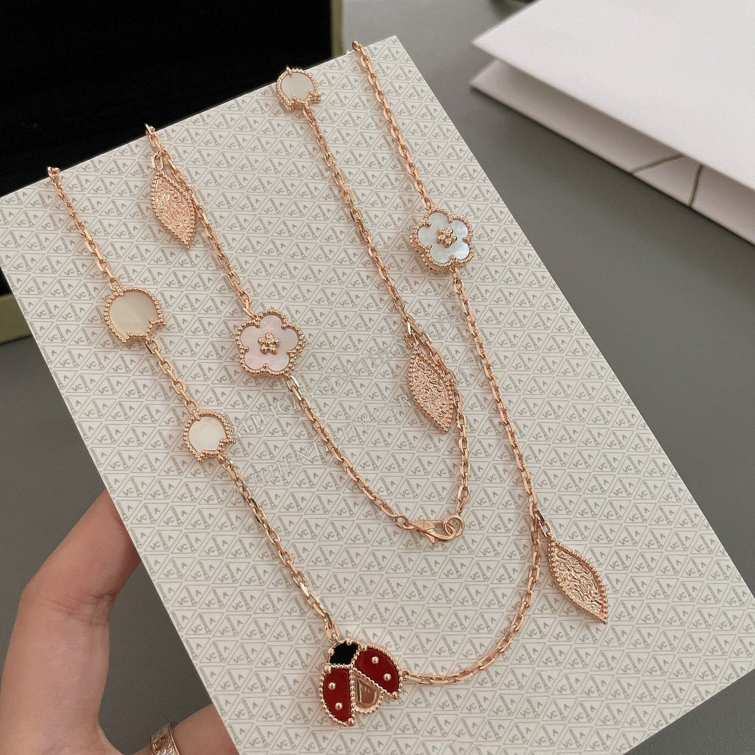 [Eterna Jewels]LUCKY SPRING 15 MOTIFS ROSE GOLD NECKLACE