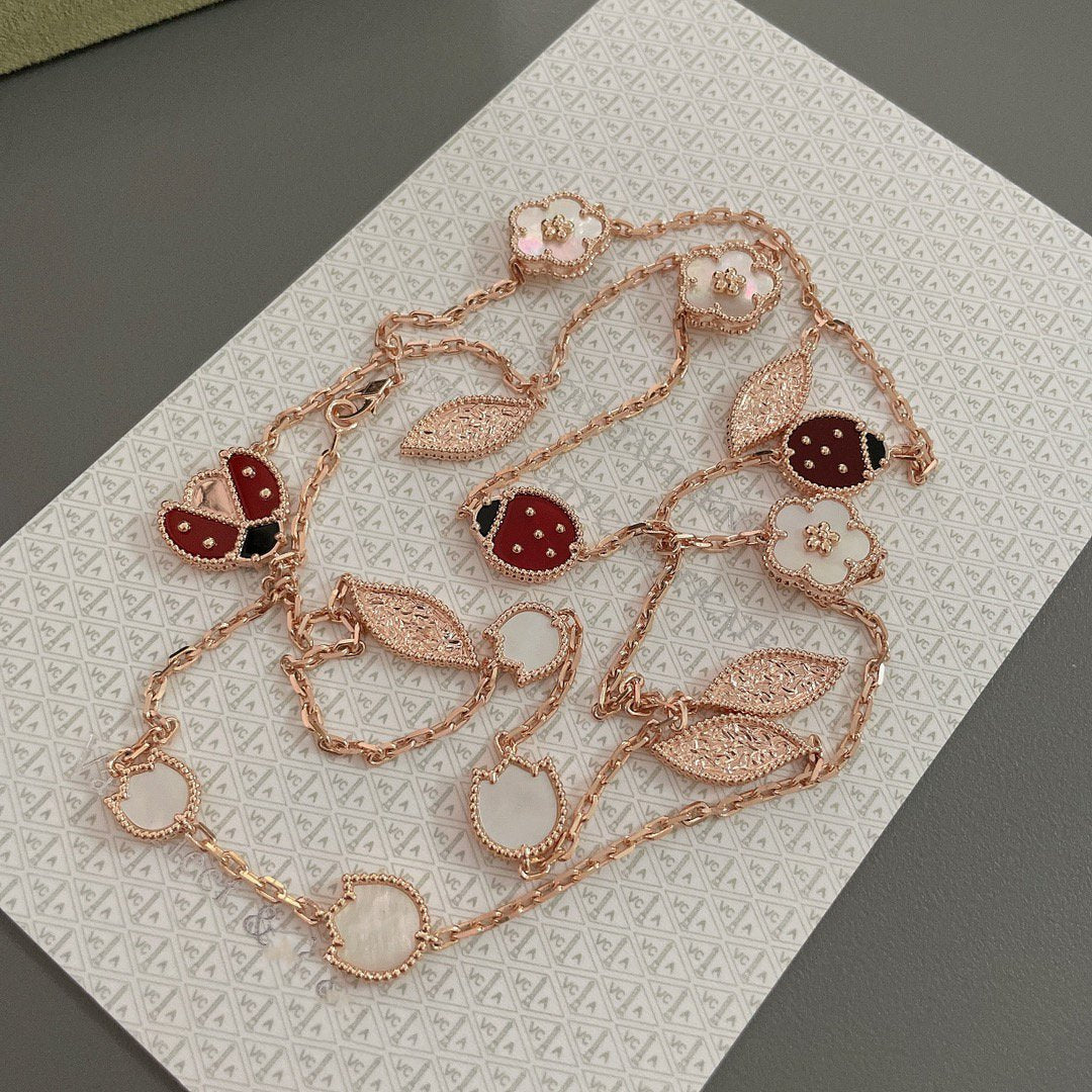 [Eterna Jewels]LUCKY SPRING 15 MOTIFS ROSE GOLD NECKLACE