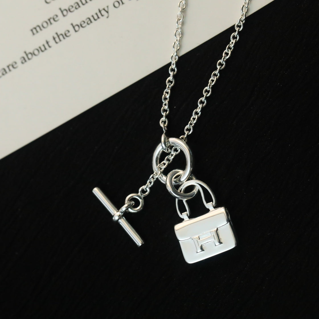 [Eterna Jewels]POP H PEDANT SILVER NECKLACE