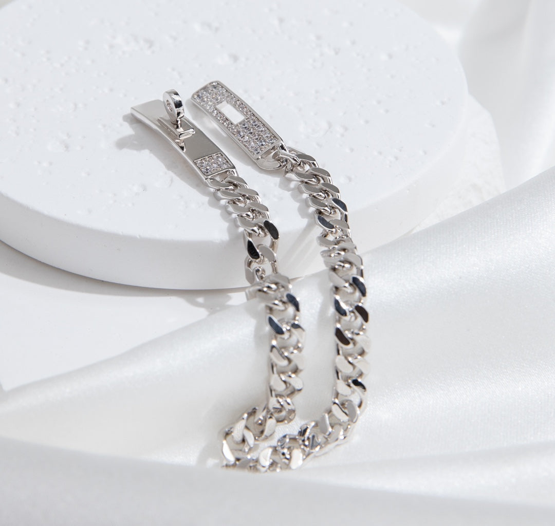 [Eterna Jewels]KELLY CHAIN SILVER DIAMOND BRACELET