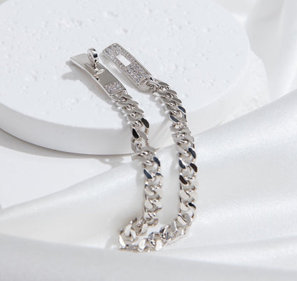 [Eterna Jewels]KELLY CHAIN SILVER DIAMOND BRACELET