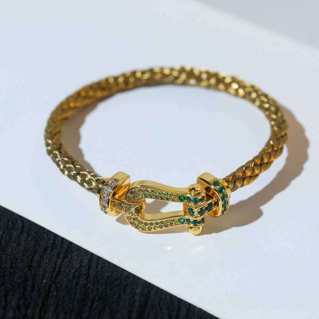 [Eterna Jewels]FORCE 10 GOLD GREEN DIAMOND PAVED