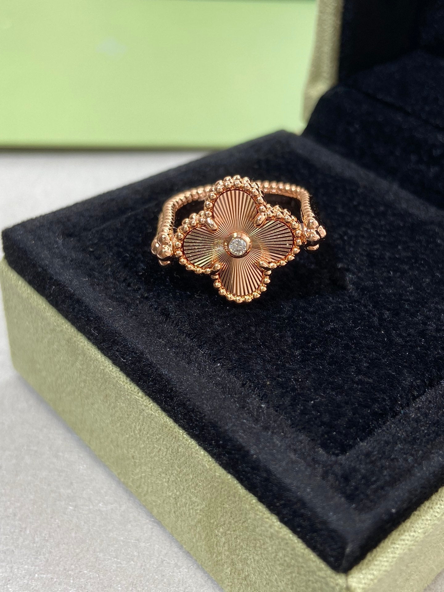 [Eterna Jewels]CLOVER RIVERSIBLE ROSE GOLD RING