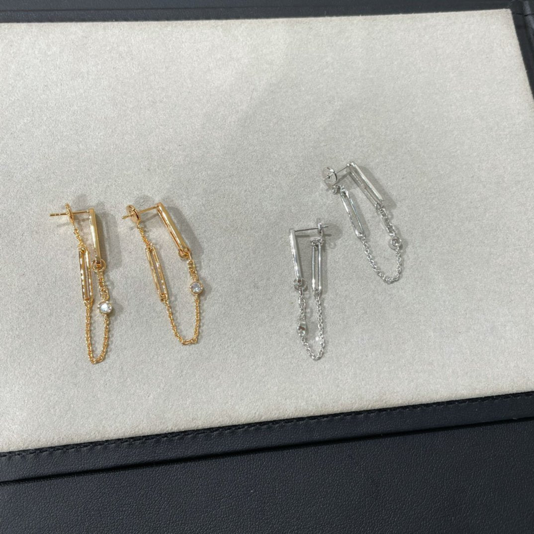 [Eterna Jewels]CHAINE CHAOS DIAMOND DROP EARRINGS