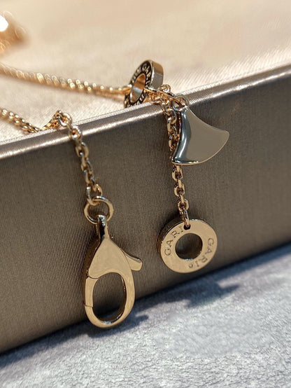 [Eterna Jewels]DREAM MOP DIAMOND PAVED PINK GOLD NECKLACE