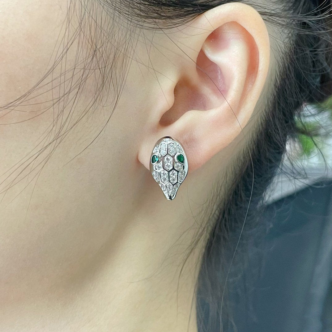 [Eterna Jewels]SERPENT DIAMOND STUD EARRINGS
