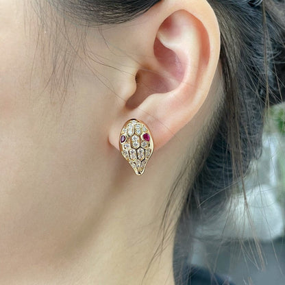 [Eterna Jewels]SERPENT DIAMOND STUD EARRINGS