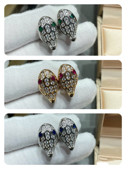 [Eterna Jewels]SERPENT DIAMOND STUD EARRINGS