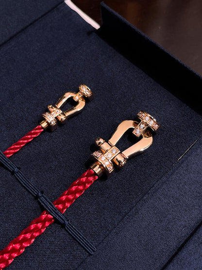 [Eterna Jewels]FORCE 10 HALF DIAMOND PINK GOLD RED CORDERI LARGE AND MEDIUM MODEL
