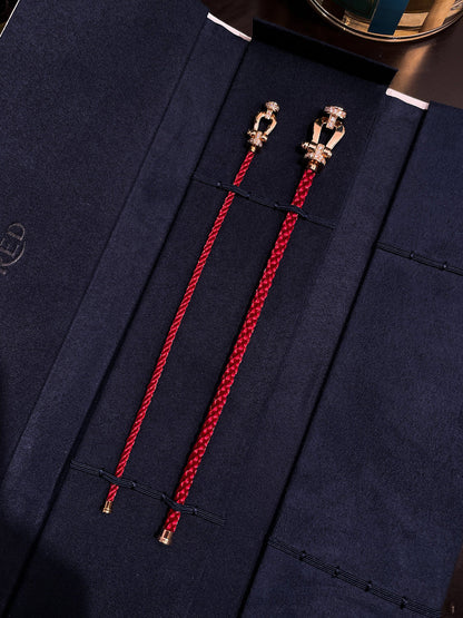 [Eterna Jewels]FORCE 10 HALF DIAMOND PINK GOLD RED CORDERI LARGE AND MEDIUM MODEL