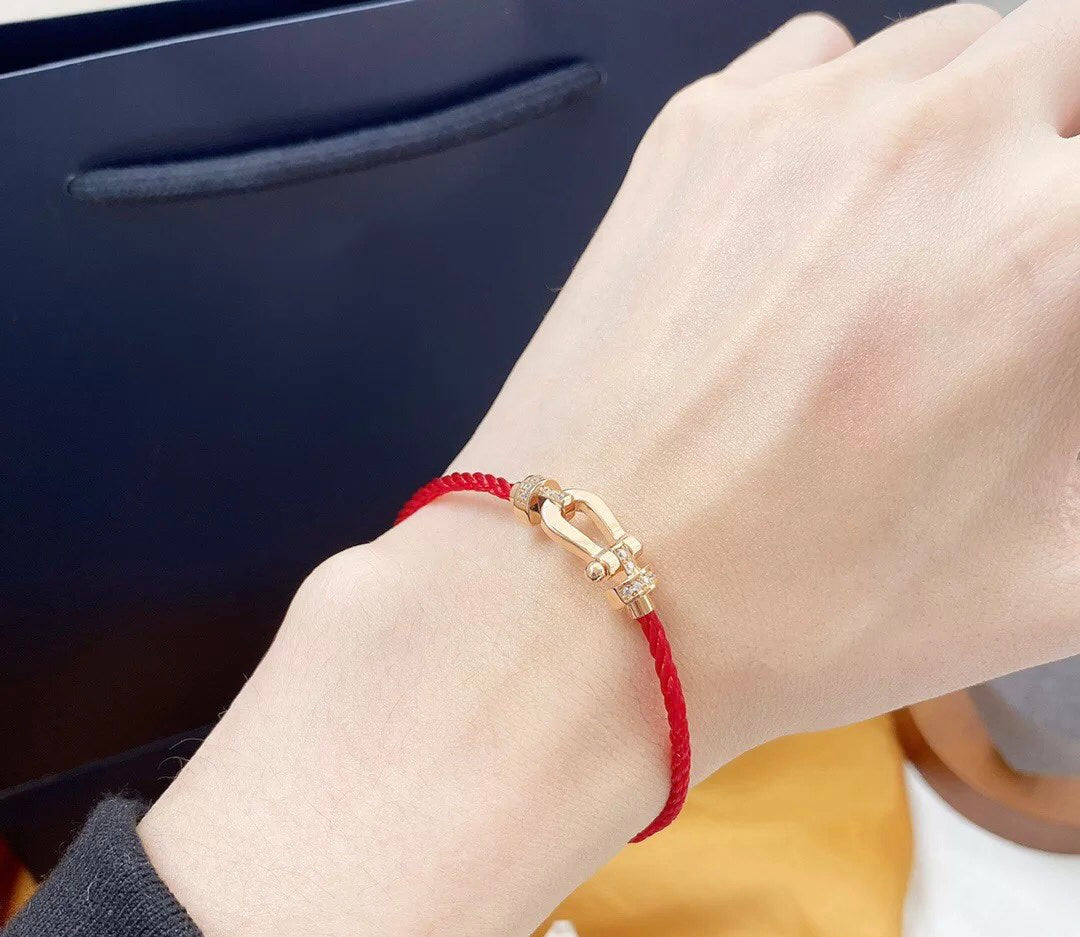 [Eterna Jewels]FORCE 10 HALF DIAMOND PINK GOLD RED CORDERI LARGE AND MEDIUM MODEL