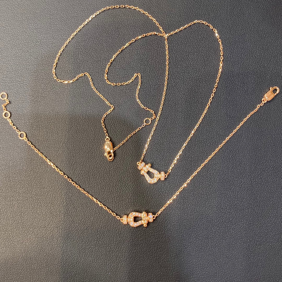 [Eterna Jewels]FORCE 10 DIAMOND PINK GOLD NECKLACE MINI MODEL