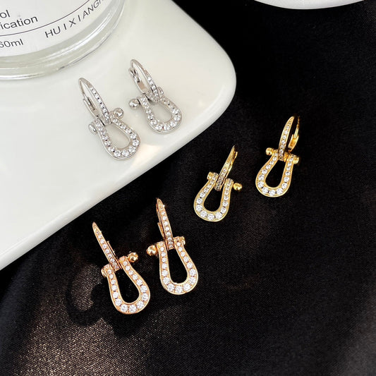 [Eterna Jewels]FORCE 10 FULL DIAMOND DROP EARRINGS MEDIUM MODEL