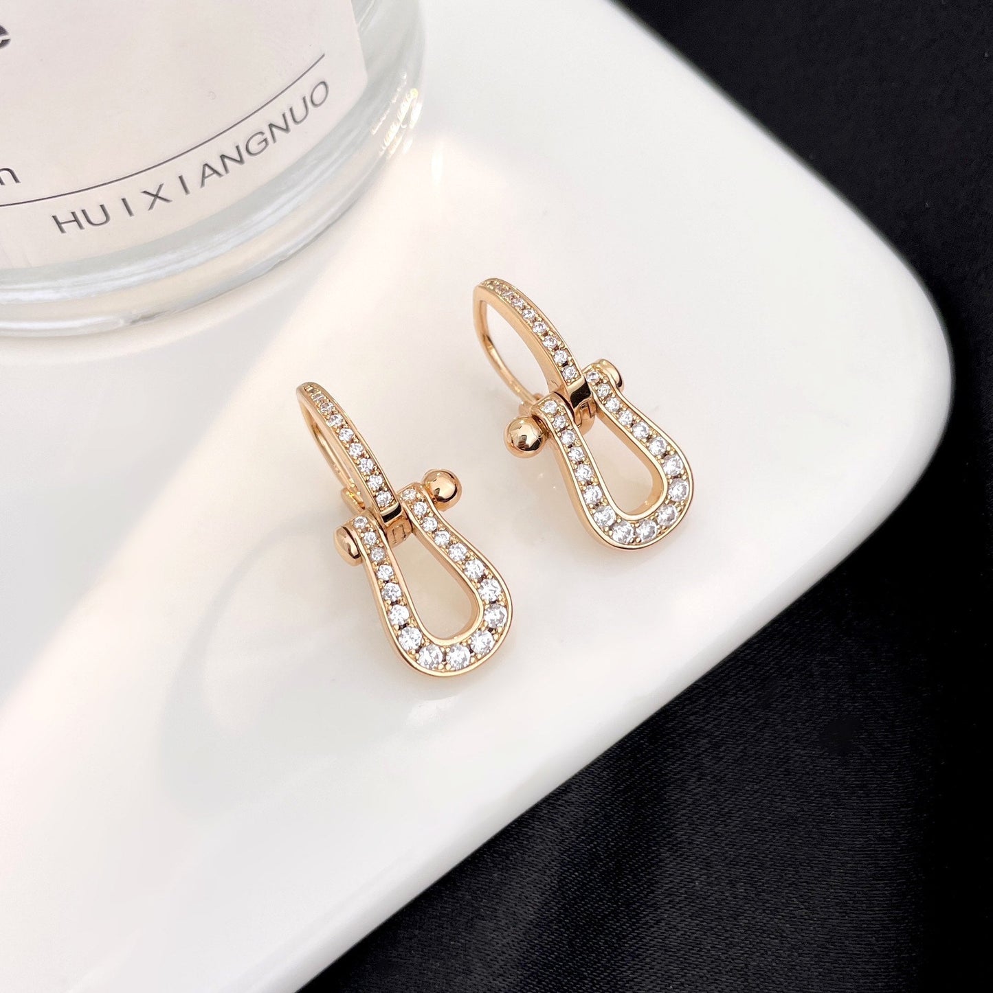 [Eterna Jewels]FORCE 10 FULL DIAMOND DROP EARRINGS MEDIUM MODEL