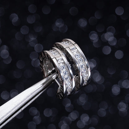[Eterna Jewels]ZERO 1 MINI SILVER DIAMOND EARRINGS