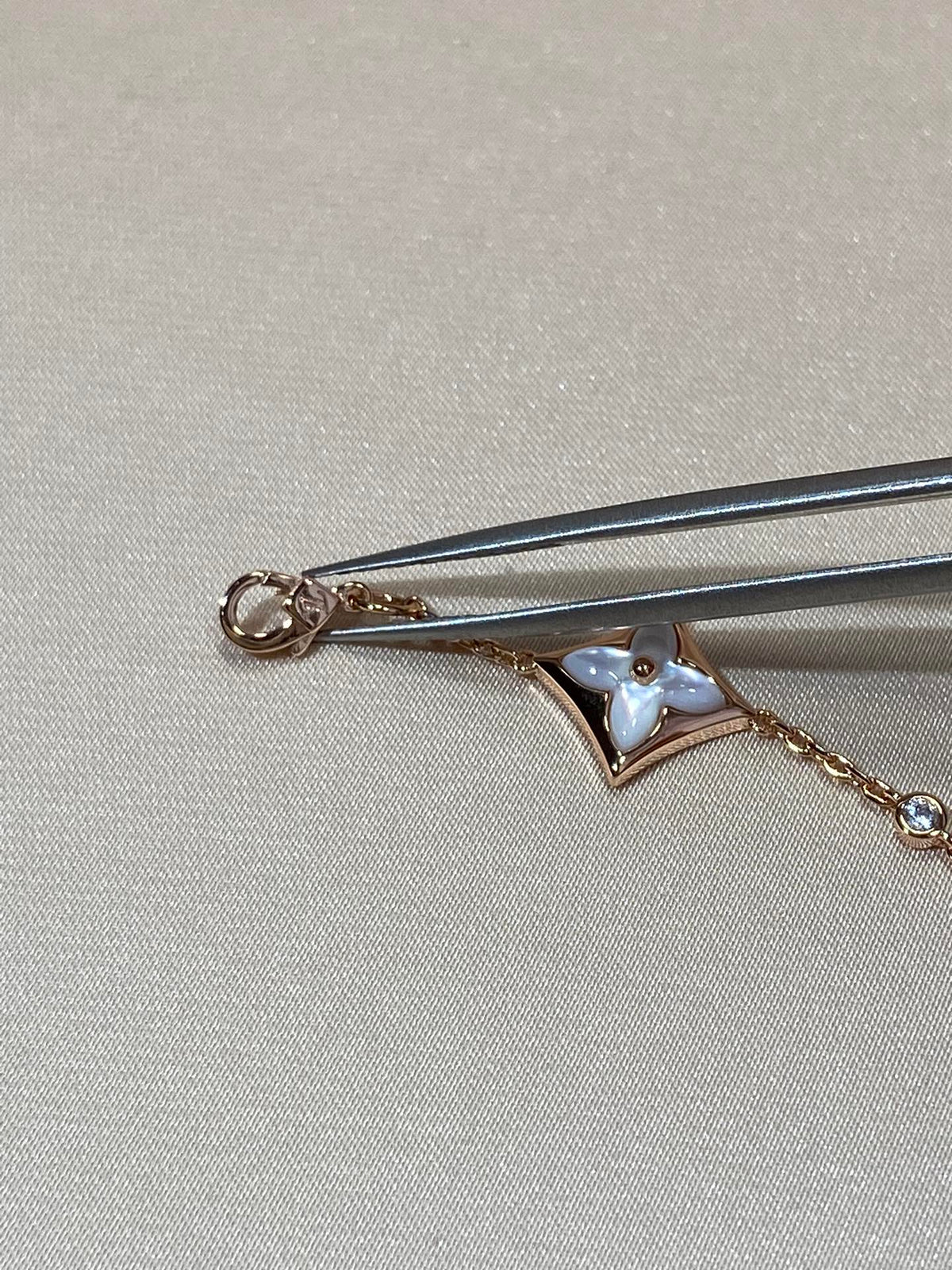 [Eterna Jewels]STAR 4 MOTIF MOP DIAMOND PINK GOLD BRACELET