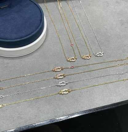 [Eterna Jewels]FORCE 10 DIAMOND PINK GOLD NECKLACE