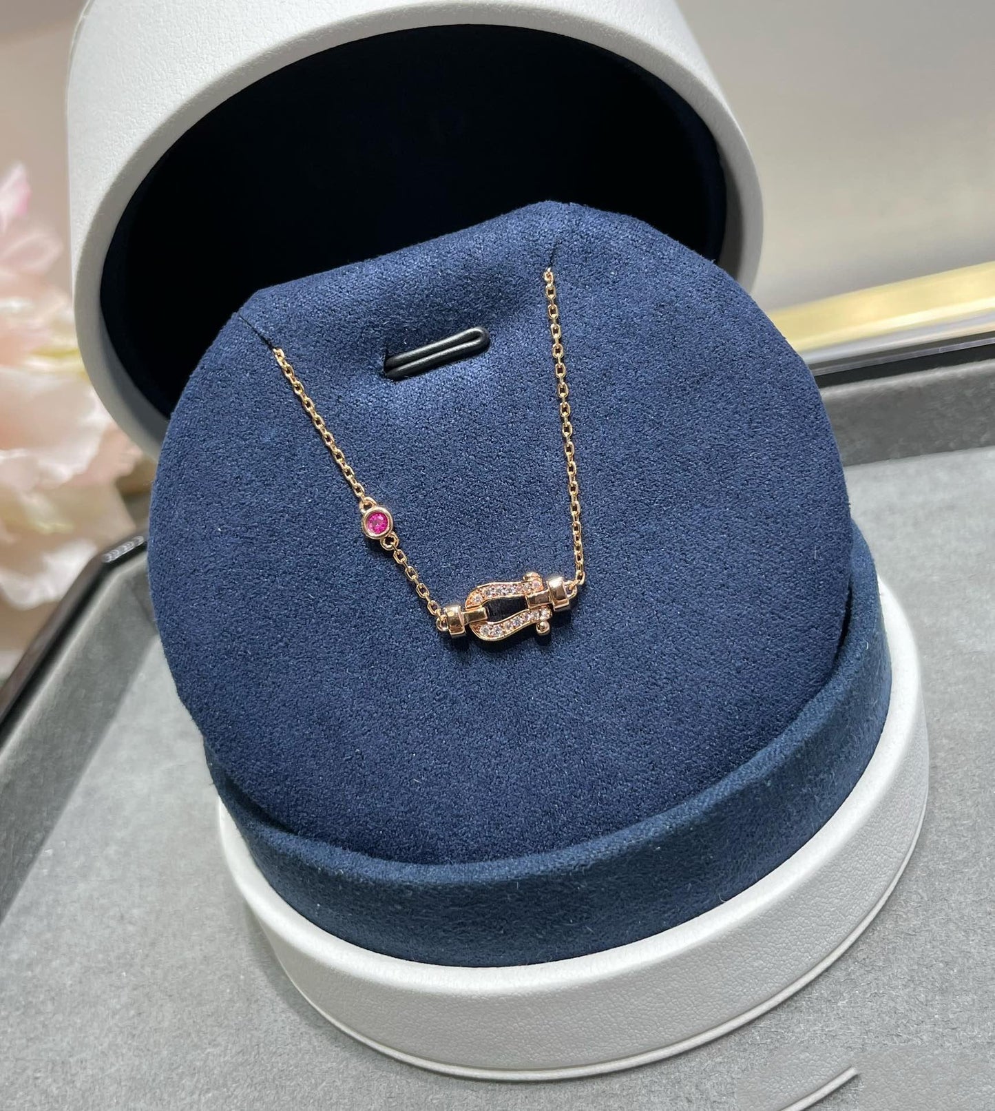 [Eterna Jewels]FORCE 10 DIAMOND CHAIN LINK PINK GOLD BRACELET