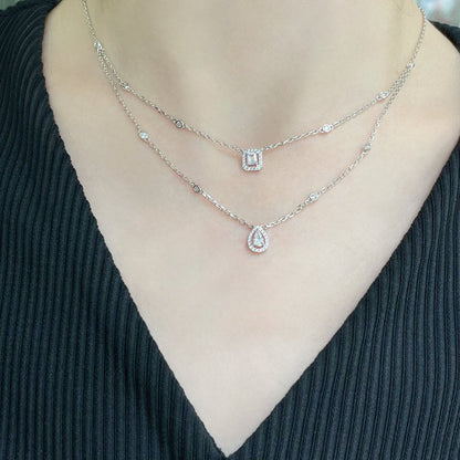 [Eterna Jewels]MY TWIN 2 ROW DIAMOND NECKLACE
