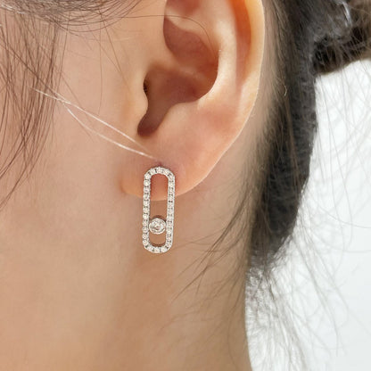 [Eterna Jewels]MOVE UNO STUD DIAMOND PAVED EARRINGS