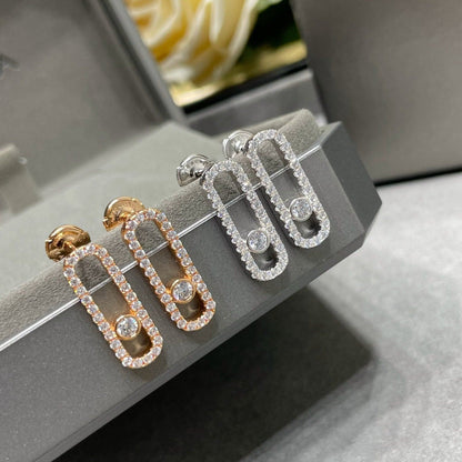 [Eterna Jewels]MOVE UNO STUD DIAMOND PAVED EARRINGS