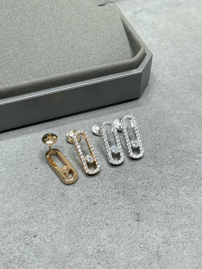 [Eterna Jewels]MOVE UNO STUD DIAMOND PAVED EARRINGS